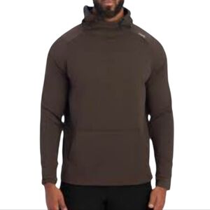 UNRL Men's Crossover II Brown Lined Performance Hoodie Sweatshirt